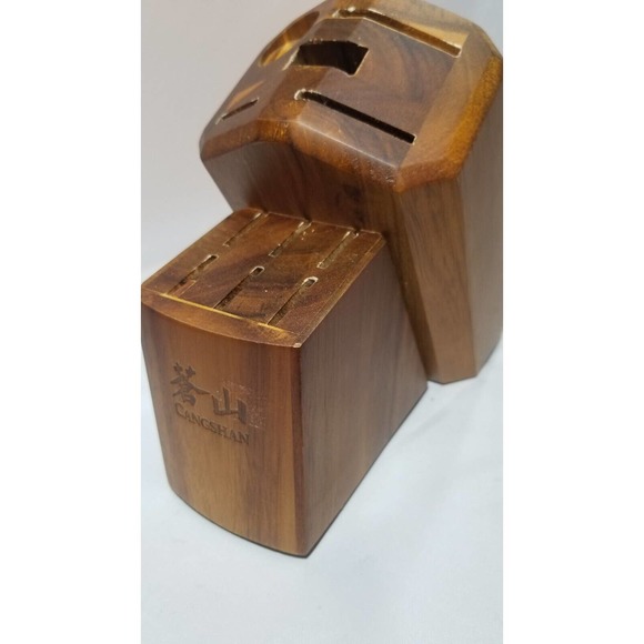 Cangshan Solid Walnut Wood *Knife Block Only* for 11 Piece Cutlery NOB - Picture 3 of 7